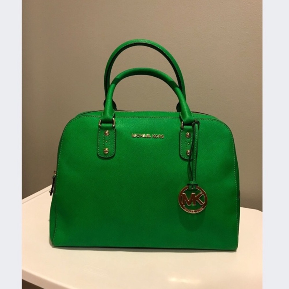 Michael Kors Kelly Green Dome Cindy Satchel